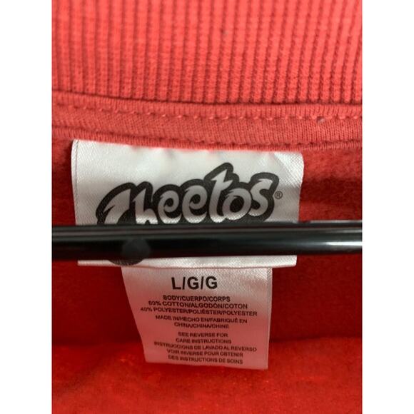 Flaming Hot Cheetos Chester Cheetah Long Sleeve Pullover Sweatshirt Size L - Picture 3 of 4